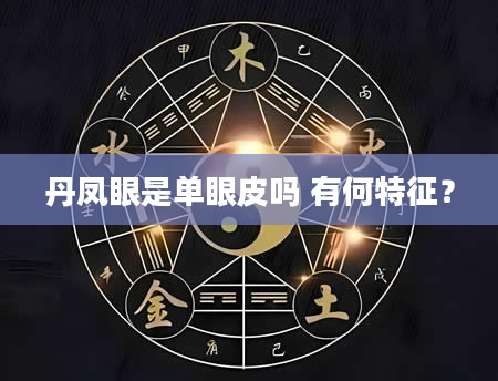 丹凤眼是单眼皮吗 有何特征？