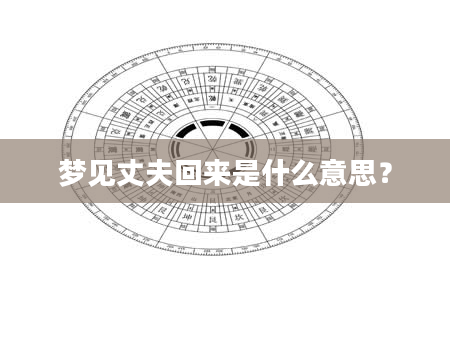 梦见丈夫回来是什么意思？