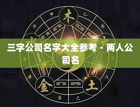 三字公司名字大全参考 - 两人公司名