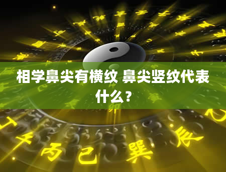 相学鼻尖有横纹 鼻尖竖纹代表什么？