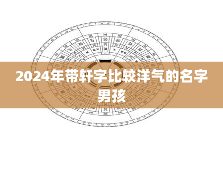 2024年带轩字比较洋气的名字男孩