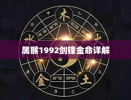 属猴1992剑锋金命详解