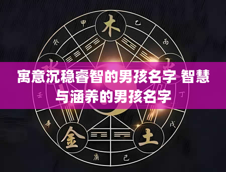 寓意沉稳睿智的男孩名字 智慧与涵养的男孩名字
