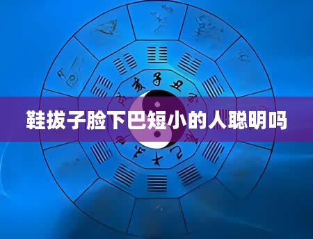 鞋拔子脸下巴短小的人聪明吗