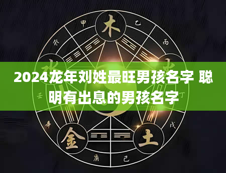 2024龙年刘姓最旺男孩名字 聪明有出息的男孩名字