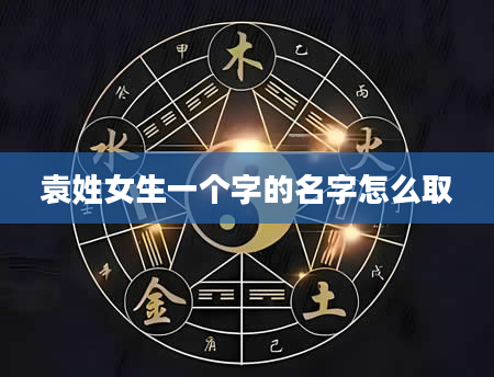袁姓女生一个字的名字怎么取