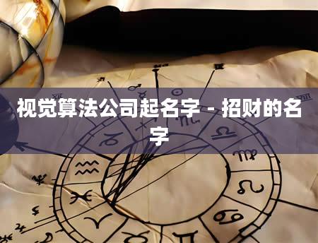 视觉算法公司起名字 - 招财的名字