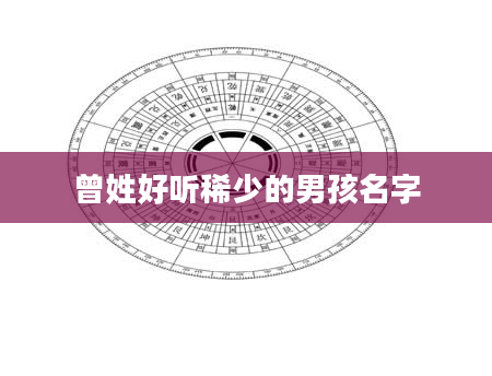 曾姓好听稀少的男孩名字