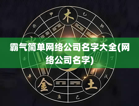 霸气简单网络公司名字大全(网络公司名字)