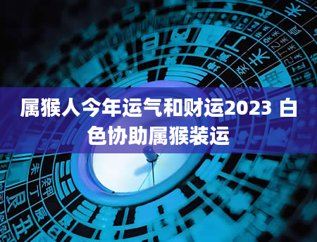 属猴人今年运气和财运2023 白色协助属猴装运