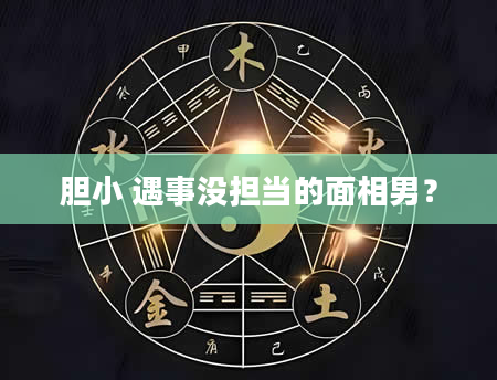 胆小 遇事没担当的面相男？
