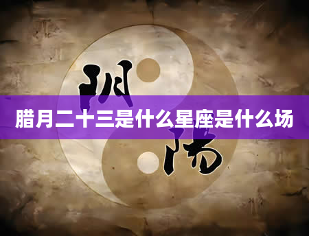 腊月二十三是什么星座是什么场