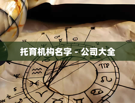 托育机构名字 - 公司大全