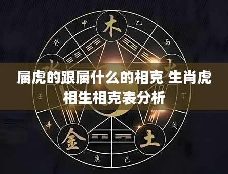 属虎的跟属什么的相克 生肖虎相生相克表分析