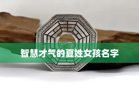 智慧才气的夏姓女孩名字