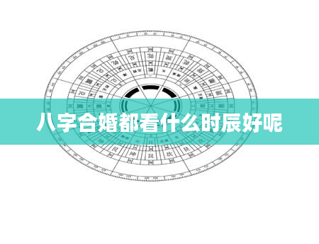八字合婚都看什么时辰好呢