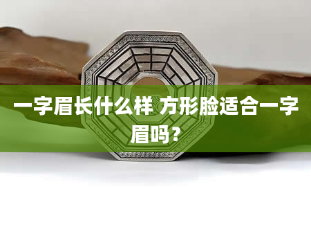 一字眉长什么样 方形脸适合一字眉吗？