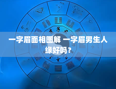 一字眉面相图解 一字眉男生人缘好吗？