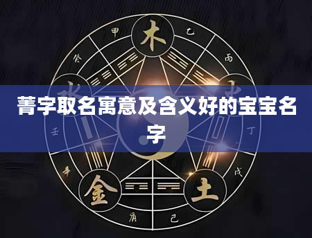 菁字取名寓意及含义好的宝宝名字