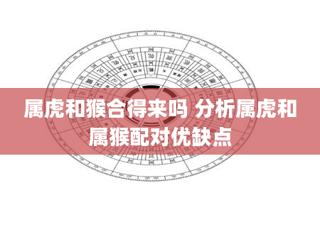 属虎和猴合得来吗 分析属虎和属猴配对优缺点