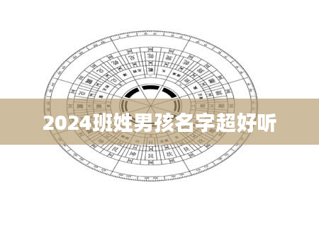 2024班姓男孩名字超好听