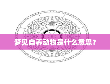 梦见自养动物是什么意思？