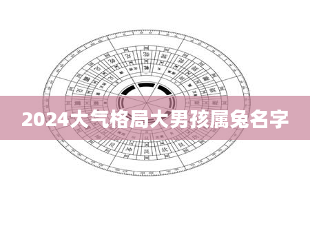 2024大气格局大男孩属兔名字