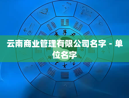 云南商业管理有限公司名字 - 单位名字