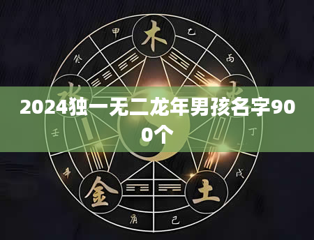 2024独一无二龙年男孩名字900个