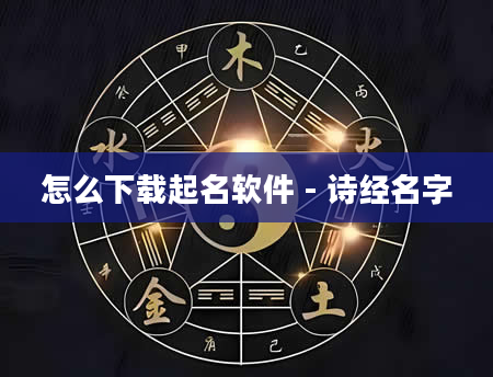 怎么下载起名软件 - 诗经名字