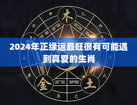 2024年正缘运最旺很有可能遇到真爱的生肖