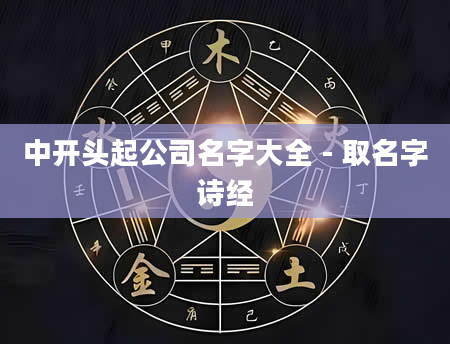 中开头起公司名字大全 - 取名字诗经