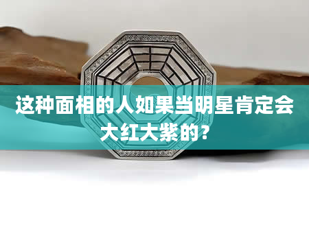 这种面相的人如果当明星肯定会大红大紫的？