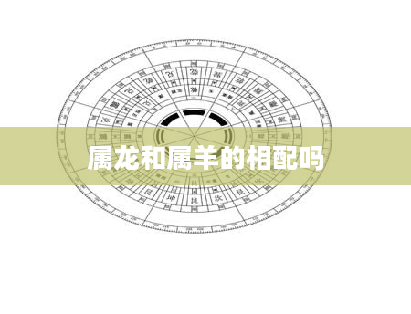 属龙和属羊的相配吗