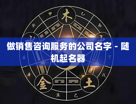 做销售咨询服务的公司名字 - 随机起名器