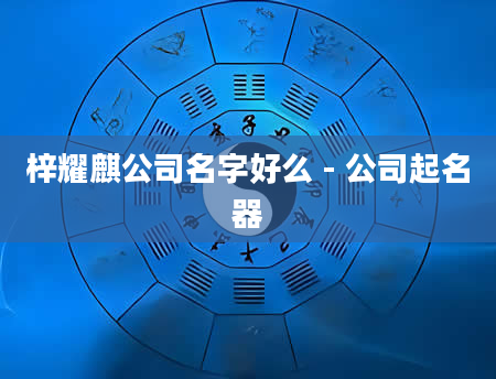 梓耀麒公司名字好么 - 公司起名器