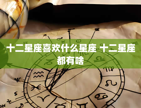 十二星座喜欢什么星座 十二星座都有啥
