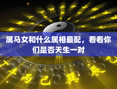 属马女和什么属相最配，看看你们是否天生一对