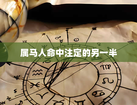 属马人命中注定的另一半