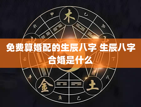 免费算婚配的生辰八字 生辰八字合婚是什么