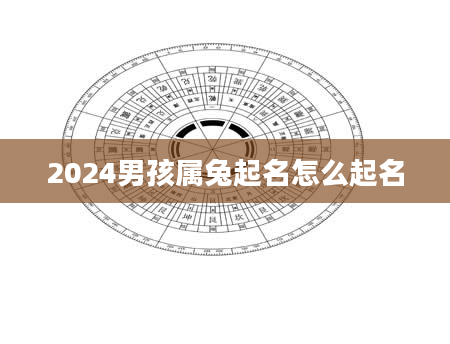 2024男孩属兔起名怎么起名