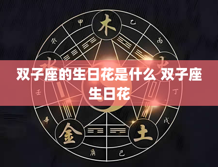 双子座的生日花是什么 双子座生日花