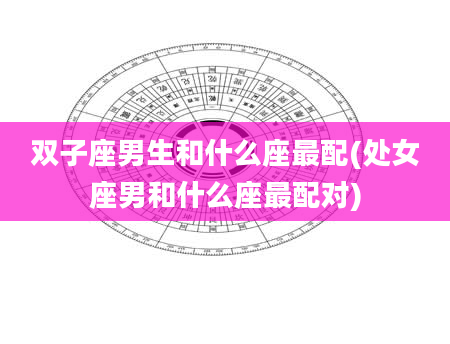 双子座男生和什么座最配(处女座男和什么座最配对)