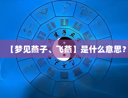 【梦见燕子、飞燕】是什么意思？