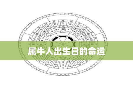 属牛人出生日的命运