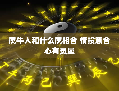 属牛人和什么属相合 情投意合心有灵犀