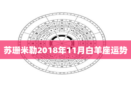 苏珊米勒2018年11月白羊座运势