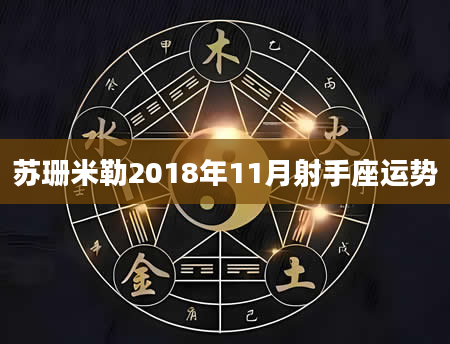 苏珊米勒2018年11月射手座运势