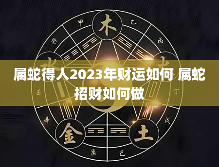 属蛇得人2023年财运如何 属蛇招财如何做