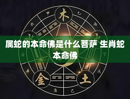 属蛇的本命佛是什么菩萨 生肖蛇本命佛